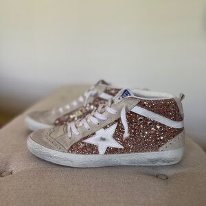 Golden Goose Women's Mid Star Shoes US 9 Gold High-top Sneakers - like new